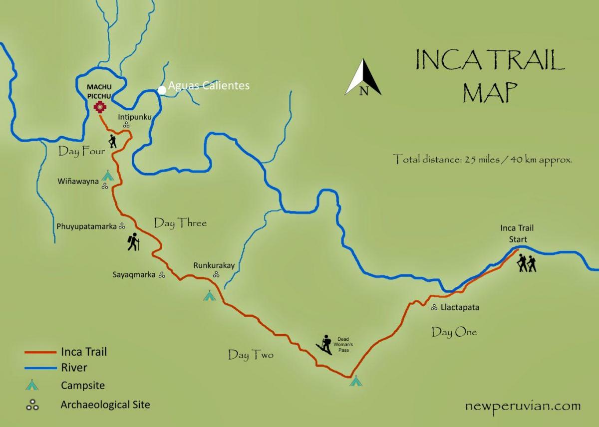 মানচিত্র inca লেজ পেরু