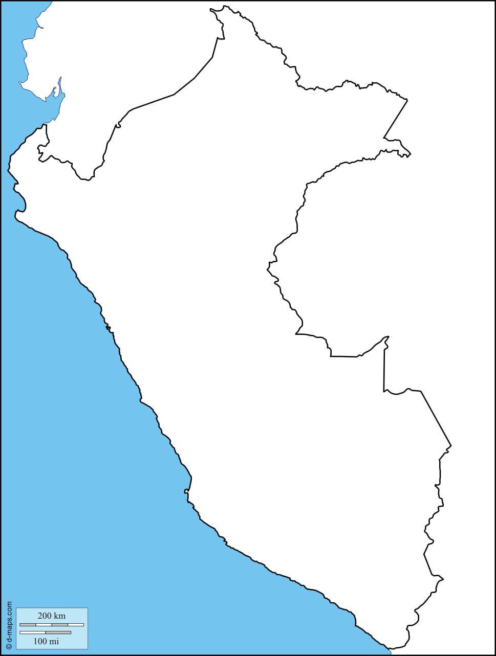 মানচিত্র ফাঁকা মানচিত্র, পেরু