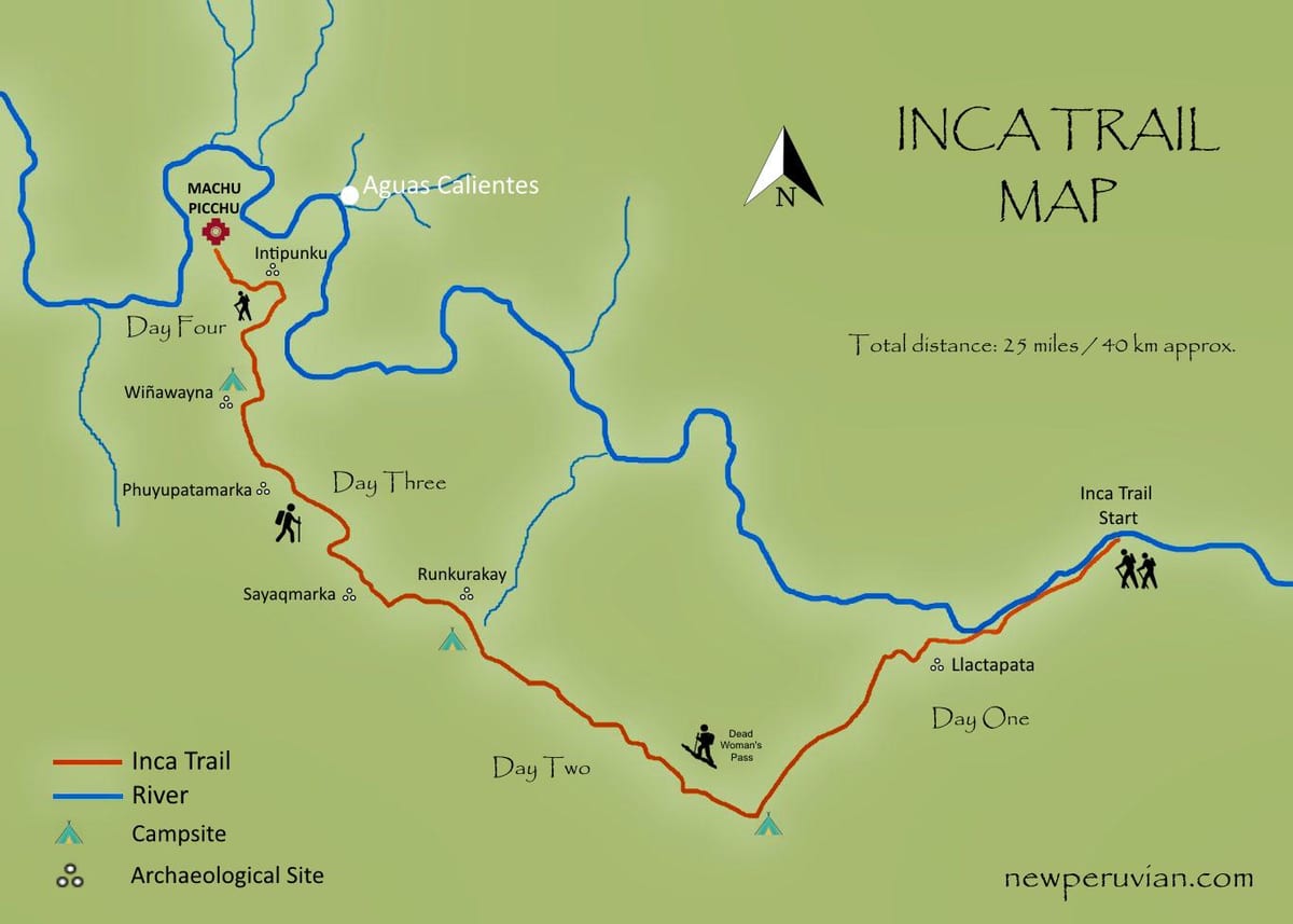 মানচিত্র inca লেজ পেরু