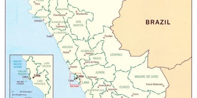 মানচিত্র দেখাচ্ছে, পেরু